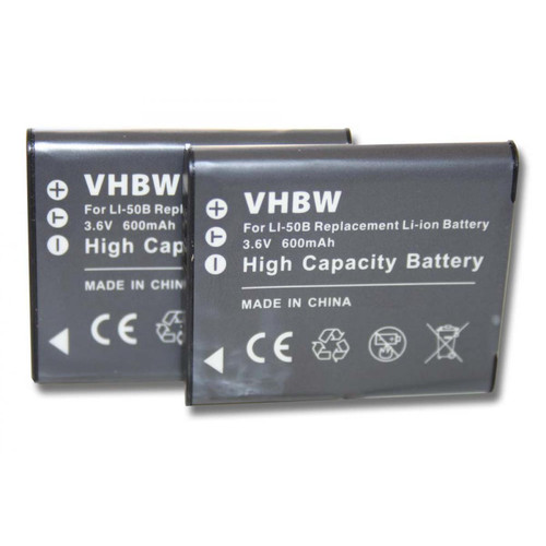Vhbw - vhbw 2x Batteries remplacement pour Ricoh DB-100, DB-110 pour appareil photo digital reflex APRN (600mAh, 3,6V, Li-ion) Vhbw  - Batterie Photo & Video