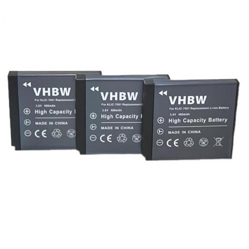 Vhbw - vhbw 3x Batteries compatible avec Medion Life P47350, S47000, X47006 appareil photo APRN (480mAh, 3,6V, Li-ion) Vhbw  - Batterie Photo & Video