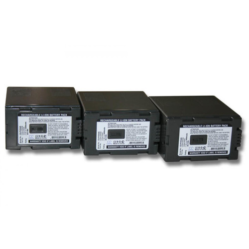 Vhbw - vhbw 3x Batteries remplacement pour Panasonic CGR-D54, CGR-D54SE, CGR-D815, VSB0418 pour caméra vidéo caméscope (5400mAh, 7,4V, Li-ion) Vhbw  - Camera panasonic