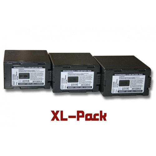 Vhbw - vhbw 3x Li-Ion batterie Set 5400mAh pour  caméra Panasonic NV-GS5, NV-GS7, NV-GS8, NV-GS11, NV-GS15, NV-EX1, NV-EX21, NV-EX3, NV-DX3, AG-HVX201. Vhbw - Batterie Photo & Video