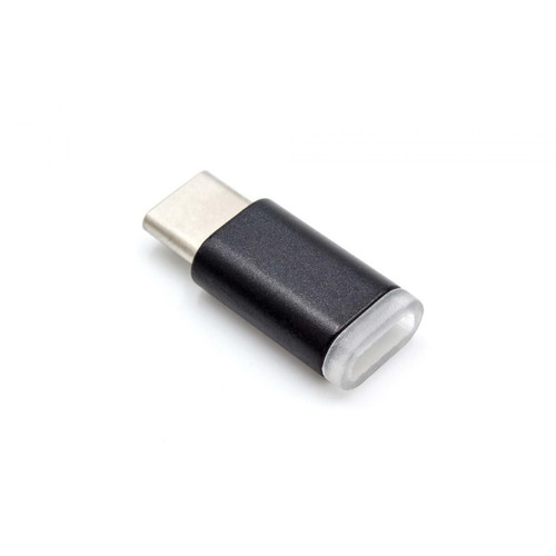 Chargeur secteur téléphone vhbw Adaptateur USB-C vers micro-USB compatible avec Apple Macbook 2015, Pro 2016, noir