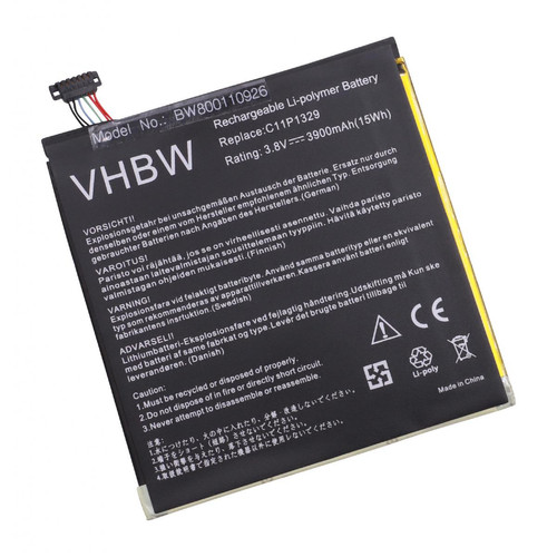 Vhbw - vhbw Batterie compatible avec Asus Memo Pad HD 8 ME181CX, ME181C, ME181CX MeMO Pad 8 tablette pad (3900mAh, 3,8V, Li-polymère) Vhbw  - Accessoire Ordinateur portable et Mac