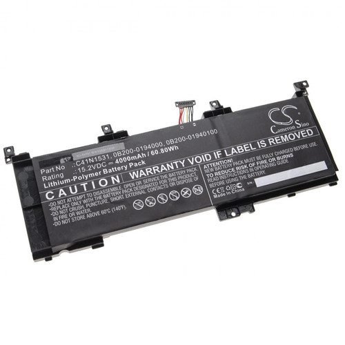 Vhbw - vhbw Batterie compatible avec Asus Rog GL502VS-FY045T, GL502VS-FY057T, GL502VS-FY058T, GL502VS-FY074T laptop (4000mAh, 15,2V, Li-polymère) Vhbw  - Pc portable asus rog