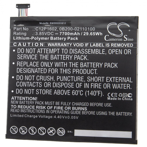 Batterie PC Portable Vhbw vhbw batterie compatible avec Asus ZenScreen MB16AHP, MB16AP, XG17AHP, XG17AHPE display (7700mAh, 3,85V, Li-polymère)