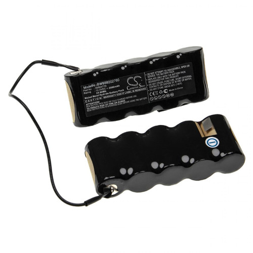 Accessoire entretien des sols Vhbw vhbw Batterie compatible avec Black & Decker Flexi PD1080 H2 aspirateur, robot électroménager (2000mAh, 12V, NiMH)