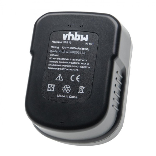 Vhbw - vhbw Batterie compatible avec Black & Decker XTC12IKH outil électrique (3000mAh NiMH 12V) Vhbw  - Quincaillerie