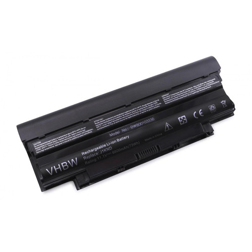 Vhbw - vhbw Batterie compatible avec Dell Inspiron 13R Ins13RD-438, 13R-N301, 13R-N301R, 13R-N3110, 13R-T510 ordinateur portable (6600mAh, 11,1V, Li-ion) Vhbw  - Batterie PC Portable