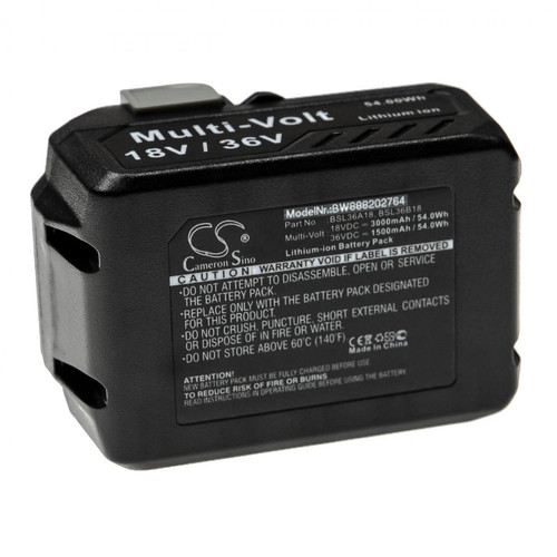 Vhbw - vhbw Batterie compatible avec HiKOKI CV18DBL, DH18, DH18DBDL, DH18DBL, DH18DBML outil électrique (3000 / 1500 mAh, Li-ion, 18 / 36 V) Vhbw  - Santé et bien être connectée