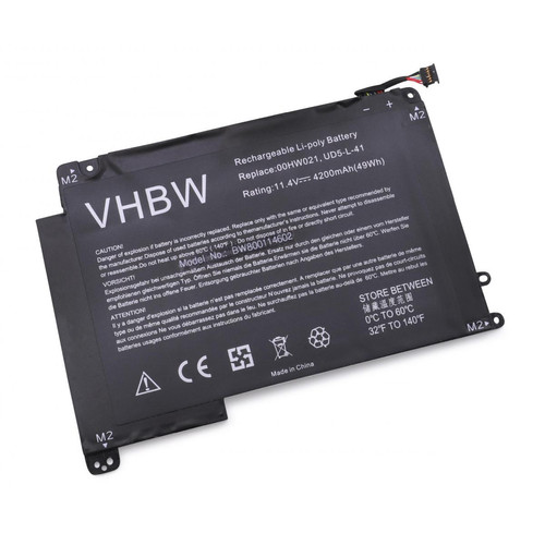 Vhbw - vhbw Batterie compatible avec Lenovo ThinkPad Yoga 460 20FY, 460 20FY0002US, 460 20G ordinateur portable Notebook (4200mAh, 11,4V, Li-polymère) Vhbw  - Batterie PC Portable