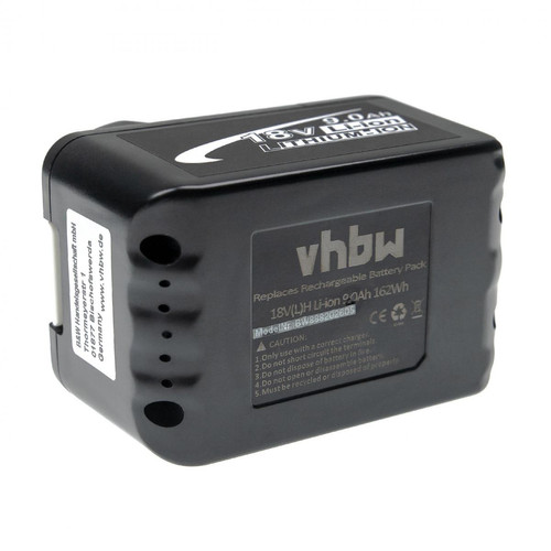 Vhbw - vhbw Batterie compatible avec Makita BHR240, BHR240Z, BHR241, BHR241F, BHR241RFE outil électrique (9000 mAh, Li-ion, 18 V, 5 cellules) Vhbw  - Accessoires vissage, perçage