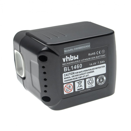 Vhbw - vhbw Batterie compatible avec Makita BTD133Z, BTD134D, BTD134RFE, BTD134Z, BTL060RFE outil électrique (7500mAh Li-ion 14,4 V) Vhbw  - Clouterie