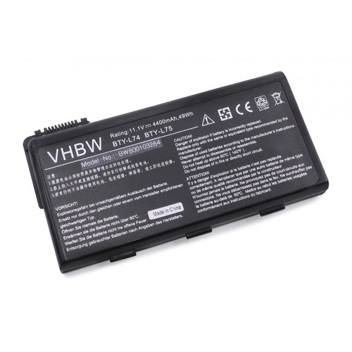 Vhbw - vhbw Batterie compatible avec MSI CR700-202XEU, CR700-204BE, CR700-205NE, CR700-206RU ordinateur portable Notebook (4400mAh, 11,1V, Li-ion) Vhbw  - Accessoire Ordinateur portable et Mac