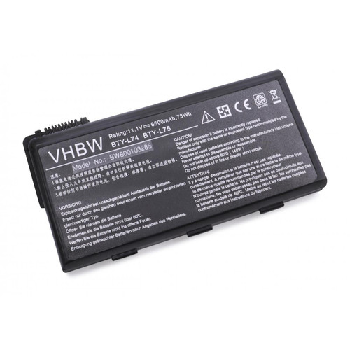 Vhbw - vhbw Batterie compatible avec MSI CX500-406TR, CX500-408IT, CX500-414, CX500-414IT ordinateur portable Notebook (6600mAh, 11,1V, Li-ion) Vhbw  - Accessoire Ordinateur portable et Mac