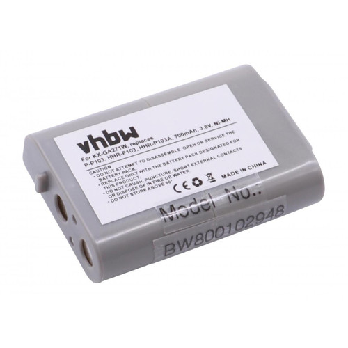 Vhbw - vhbw Batterie compatible avec Panasonic KX-TG2383BP, KX-TG2383PK, KX-TG2383S, KX-TGA230 téléphone fixe sans fil (700mAh, 3,6V, NiMH) Vhbw  - Batterie téléphone
