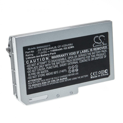 Vhbw - vhbw Batterie compatible avec Panasonic Toughbook CF-N10, CF-S10 ordinateur portable Notebook (11600mAh, 7,2V, Li-ion) Vhbw  - Batterie PC Portable