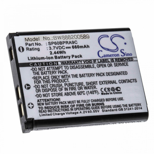 Vhbw - vhbw Batterie compatible avec Praktica Luxmedia 14-04, 14-Z4, 14-Z4TS, 14-Z50, 14-Z50S appareil photo, reflex numérique (660mAh, 3,7V, Li-ion) Vhbw  - Accessoire Ordinateur portable et Mac
