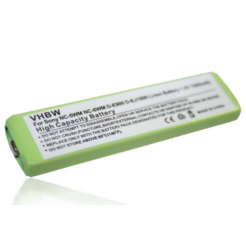 Batteries électroniques Vhbw vhbw Batterie compatible avec Sony E501, E55, E600, E700, E707, E75, E800, E90, E900, EP11 lecteur MP3 baladeur MP3 Player (1200mAh, 1,2V, NiMH)