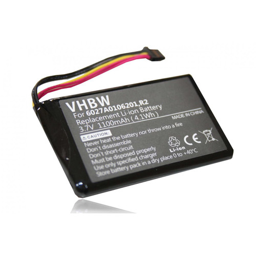 Accessoires sport connecté Vhbw vhbw batterie compatible avec TomTom GO 4FL60, 6100, 6200, 6250 système de navigation GPS (1100mAh, 3,7V, Li-Ion)