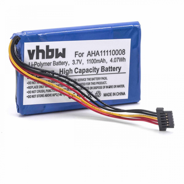 Accessoires sport connecté Vhbw vhbw batterie compatible avec TomTom Pro 4000 système de navigation GPS (1100mAh, 3,7V, Li-Polymère)