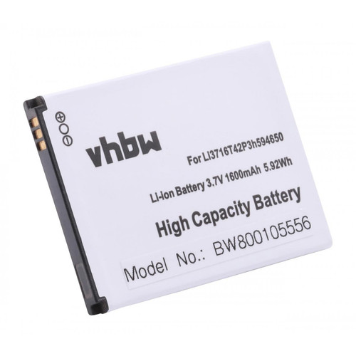 Vhbw - vhbw Batterie compatible avec ZTE Grand X, X 3G, X LTE smartphone (1600mAh, 3,7V, Li-ion) Vhbw  - Accessoire Smartphone