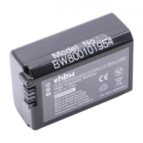 Vhbw - vhbw batterie puce d'information compatible avec Sony Alpha 7R II, 7S, 7S 2, 7S II, A6000, A6300, A6400, A7R II appareil photo (950mAh, 7.2V, Li-Ion) Vhbw  - Batterie Photo & Video