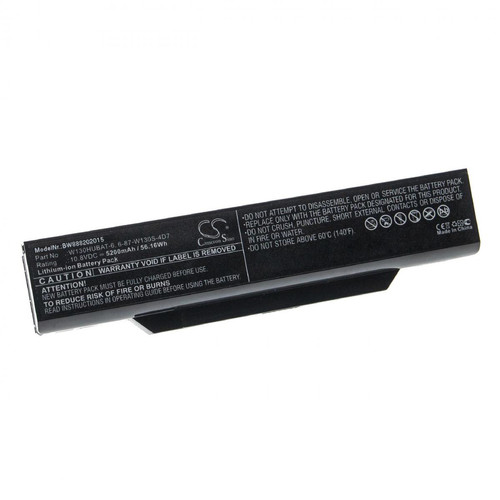 Vhbw - vhbw Batterie remplace Clevo 6-87-W130S-4D7, 6-87-W130S-4D71, 6-87-W130S-4D72, W130HUBAT-6 pour laptop (5200mAh, 10,8V, Li-Ion) Vhbw  - Accessoires et consommables