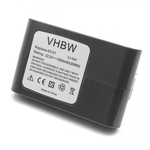 Vhbw - vhbw Batterie remplacement pour Dyson 17083-3009, 17083-5010 pour aspirateur, robot électroménager - Type B (1500mAh, 22,2V, Li-ion) Vhbw  - Batterie dyson