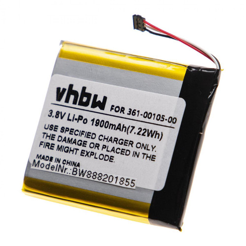 Vhbw - vhbw batterie remplacement pour Garmin 1ICP7/49/43, 361-00105-00 pour GPS compteur de vélo de bicyclette (1900mAh, 3,8V, Li-polymère) Vhbw  - Accessoires sport connecté