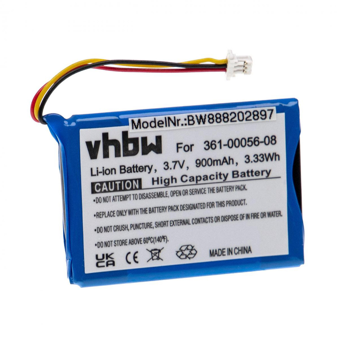 vhbw Batterie Remplacement pour Garmin 361-00056-01 pour système de Navigation GPS 1100mAh, 3,7V, Li-ION 