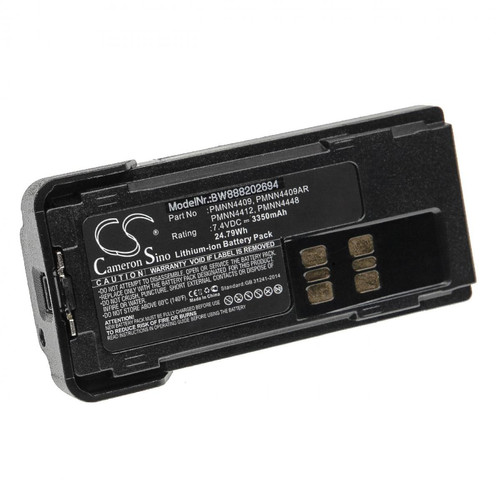 Vhbw - vhbw Batterie remplacement pour Motorola PMNN4409, PMNN4409AR, PMNN4409BR pour radio talkie-walkie (3350mAh, 7,4V, Li-ion) - avec clip de ceinture Vhbw  - Autres accessoires smartphone Vhbw
