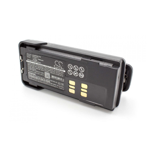 Autres accessoires smartphone Vhbw vhbw Batterie remplacement pour Motorola PMNN4416, PMNN4416AR, PMNN4417 pour radio talkie-walkie (2600mAh, 7,4V, Li-ion) - avec clip de ceinture