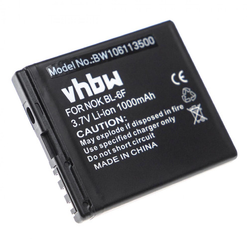 Vhbw - vhbw Batterie remplacement pour Nokia BL-6F pour smartphone (1000mAh, 3,7V, Li-ion) Vhbw  - Accessoire Smartphone