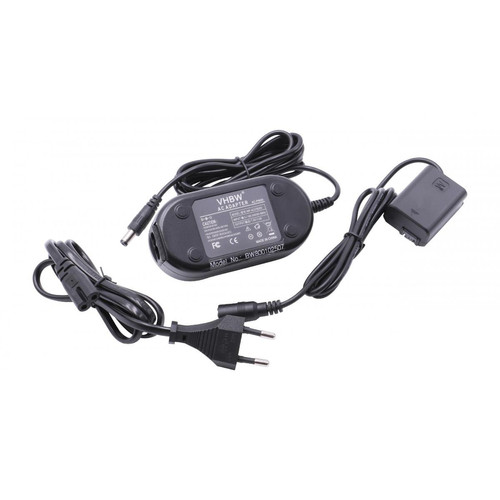 Vhbw - vhbw Bloc d'alimentation, chargeur adaptateur compatible avec Sony Alpha SLT-A55VL, SLT-A55VY appareil photo, caméra vidéo - Câble 2m, coupleur DC Vhbw  - Piles et Chargeur Photo et Vidéo
