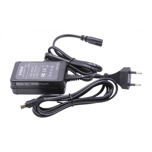 Vhbw - vhbw Bloc d'alimentation, chargeur adaptateur compatible avec Sony Cybershot DSC-W120/B, DSC-W120/L appareil photo, caméra vidéo - Câble 2m Vhbw  - Piles et Chargeur Photo et Vidéo