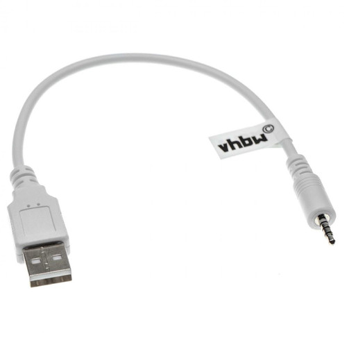 Vhbw - vhbw Câble de chargement USB compatible avec JBL Synchros E30, S400BT, S400, S500, S700 écouteurs, blanc, 20.5cm - USB 2.0 de type A - vers jack 2,5mm Vhbw  - Cable hifi