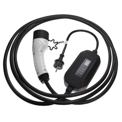 Câble antenne Vhbw vhbw Câble de recharge type 2 vers prise Schuko compatible avec Volvo XC40 Recharge, XC60 PHEV voiture électrique - 1 phase, 16 A, 3,5 kW, 5 m
