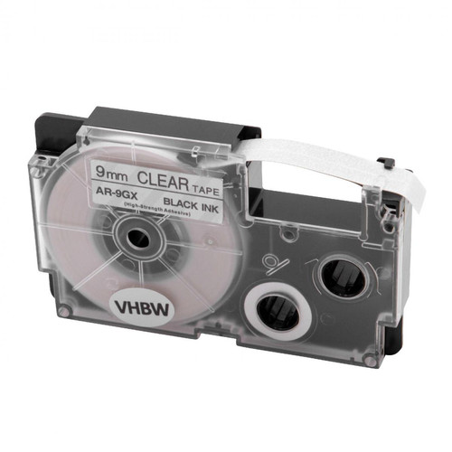 Vhbw - vhbw cassette cartouche 9mm noir sur transparent pour imprimante d´étiquette comme Casio XR-9GX Vhbw  - Cartouche d'encre