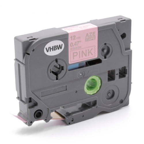 Vhbw - vhbw cassette cartouche textile compatible avec Brother P-Touch 1250VPS, 1260VP, 1280BTS, 1280CB imprimante d'étiquette 12mm or sur rose Vhbw  - Cartouche d'encre Vhbw