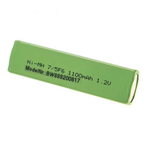 Vhbw vhbw Cellules de batterie compatible avec Panasonic SJMR 100 baladeur, Minidisc (1100mAh, 1,2V, NiMH), bouton Top, 7/5F6