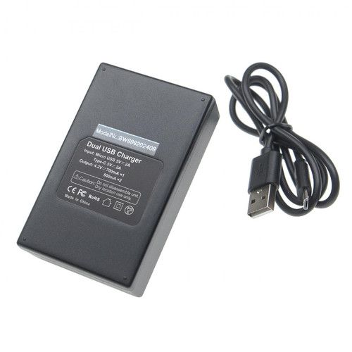 Vhbw - vhbw Chargeur de batterie double USB-C/micro-USB compatible avec GoPro 601-10197-00 appareil photo, DSLR, action-cam + câble micro-USB Vhbw  - Chargeur batterie gopro