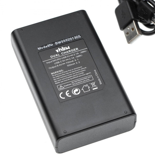 Vhbw - vhbw Chargeur de batterie double USB compatible avec Olympus BLS-5, BLS-50, PS-BLS5 caméra, DSLR, action-cam - Chargeur Vhbw  - Batterie Photo & Video
