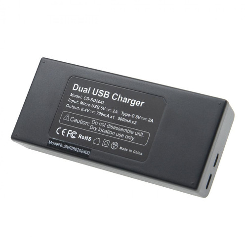 Vhbw - vhbw Chargeur de batterie double USB/micro-USB compatible avec Sony CCD-TR417, CCD-TR417E appareil photo, DSLR, action-cam + câble micro-USB Vhbw  - Accessoires et consommables