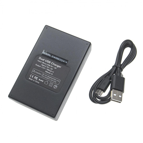 Vhbw - vhbw Chargeur de batterie double USB/micro-USB compatible avec Sony Cyber-Shot DSC-WX300W, DSC-WX500 caméra, DSLR, action-cam + câble micro-USB Vhbw  - Accessoire Photo et Vidéo