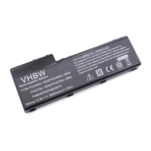 Vhbw - vhbw Li-Ion Batterie 6600mAh (10.8V) pour ordinateur portable, Notebook Toshiba Satellite Pro P100-420, P100-422, P100-438 comme PA3479U-1BRS. Vhbw  - Batterie PC Portable