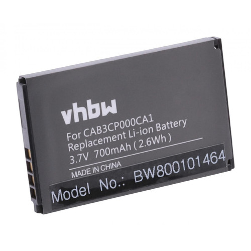 Vhbw - vhbw Li-Ion Batterie 700mAh (3.7V) pour téléphone portable Smartphone Alcatel One Touch OT-800, OT-800A, OT-802, OT-802A, OT-802Y comme OT-BY40. Vhbw  - Portables alcatel
