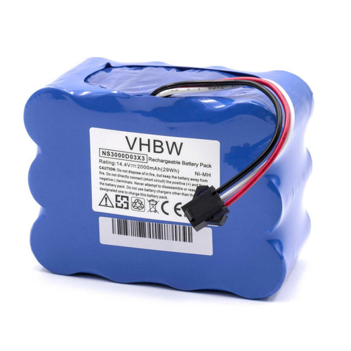 Vhbw - vhbw NiMH batterie 2000mAh (14.4V) pour robot aspirateur Home Cleaner robots domestiques Yoo Digital Iwip 1000, 600 Vhbw  - Accessoires Aspirateurs