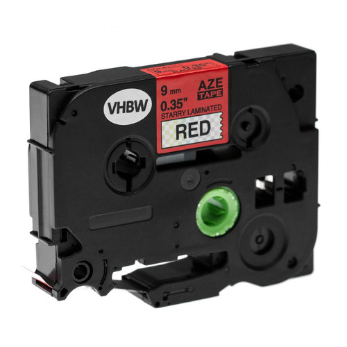 Vhbw - vhbw Ruban compatible avec Brother P-Touch 2470, 2480, 300, 310, 340, 350, 3600, 500 imprimante d'étiquettes 9mm Noir sur Rouge (paillettes) Vhbw  - Cartouche d'encre Vhbw