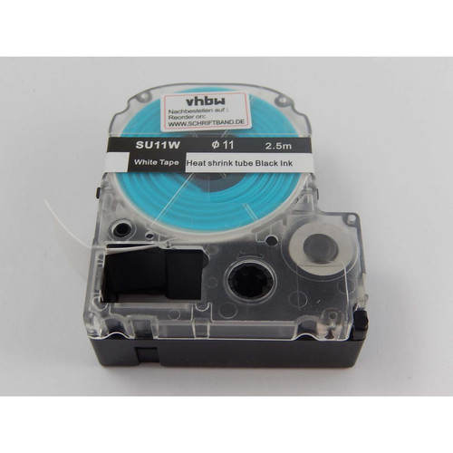 Vhbw - vhbw Ruban compatible avec Epson LabelWorks LW-Z900 imprimante d'étiquettes Noir sur Blanc, cassette de gaine thermorétractable, 11 mm Vhbw  - Cartouche d'encre Vhbw