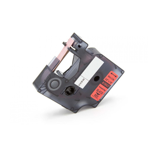 Vhbw - vhbw Ruban remplacement pour Dymo 18437 pour imprimante d'étiquettes 9mm Noir sur Rouge, Vinyle Vhbw  - Accessoires et consommables