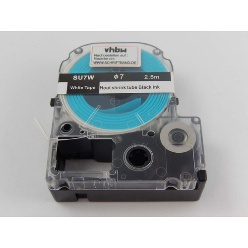 Vhbw - vhbw Ruban remplacement pour Epson LK-5WBA7, SU7W pour imprimante d'étiquettes Noir sur Blanc, cassette de gaine thermorétractable, 7 mm Vhbw  - Cartouche d'encre Vhbw